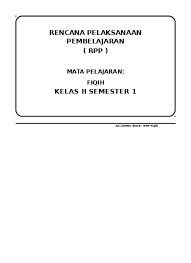 Silabus fiqih kelas 2 semester 2. Silabus Fiqih Kelas 1