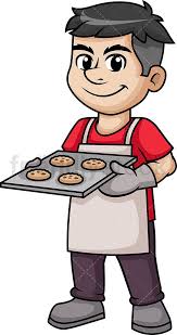 Man Baking Cookies Cartoon Vector Clipart Friendlystock Cartoons Vector Cartoon Cooking Clipart 11 x 7.5 red and white cookies rolling tray tobacco original cartoon design. man baking cookies cartoon vector