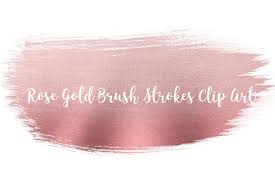 Watercolor brush strokes clipart, rose gold glitter splash paint splatter with transparent background. Rose Gold Brush Strokes Clip Art Transparent Png 326817 Decorations Design Bundles