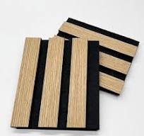 Black L PET acoustic slat wall panel manufacturer and ...