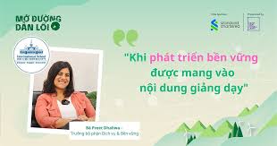 Khi phát triển bền vững được mang vào nội dung giảng dạy