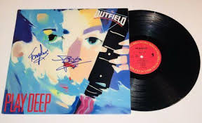 RARE TONY LEWIS & JOHN SPINKS THE OUTFIELD HAND SIGNED PLAY DEEP ALBUM  VINYL LP