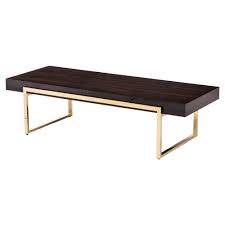 This is a great side table for any space. Interlude Sloane Brass Modern Eucalyptus Wood Coffee Table Coffee Table Wood Wood Furniture Design Industrial Style Dining Table