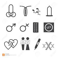 セックス記号アイコン。陰茎膣 Symbol.xxx ベクトル イラストのイラスト素材・ベクター Image 33846784