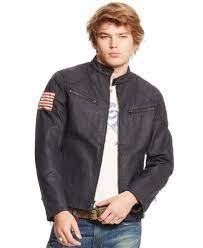 Denim Supply Ralph Lauren Waxed Canvas Moto Jacket Coats Jackets Men Macy S Denim And Supply Moto Jacket Jackets