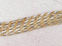 Aurafin Italy 14k Two Tone Gold Twist Style Rope Chain 24 Necklace Rope Chain Twist Style Chain