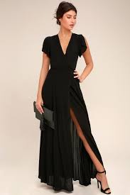 Heart Of Marigold Black Wrap Maxi Dress Black Wrap Dress Maxi Dress Maxi Wrap Dress