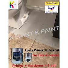 Even so, the paint colour and style on your bathroom tiles will go out of style and fade over time. Shop Malaysia Epoxy Primer Epoxy Undercoat 1l Tiles Ceramic Heavy Duty Primer Floor Federalm Paint Shopee Singapore