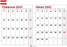 Kalender 2021 mit kalenderwochen und den schulferien und feiertagen von berlin. Download Kostenlos Osterreich Kalender Marz 2021 Calendarena
