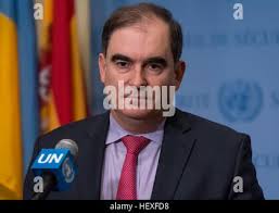 John Ging, Director of the Operational Division at the UN Office for the  Coordination of Humanitarian Affairs (OCHA), is seen at a panel of experts  briefing following a recently completed fact-finding mission