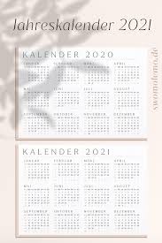 Entdecken sie auch die hervorragenden anderen angebotenen kalender. Kalender 2021 Zum Ausdrucken In 6 Farben Grossen A2 A3 A4 A5 Set Swomolemo Printables