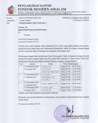 We did not find results for: Surat Pemberitahuan Libur Pondok Modern Assalam Putri Facebook