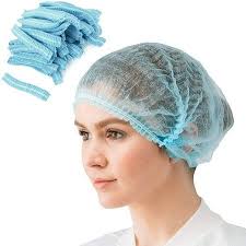 White Disposable Bouffant Caps Medical, 24 Inch. Pack Of 100 Disposable  Hair Covers For Nurses