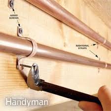 Copper plumbing pipe securing clamps. Quiet Pipes With Pipe Straps Diy