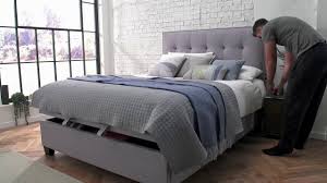 Size storage bed frame, storage bed frame plans, wooden bed frames with storage, lift up storage bed frame, pivot storage bed frame, cal king. Declutter Your Bedroom With The Rhyne Gas Lift Storage Bed Youtube