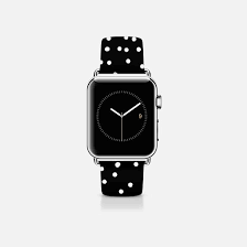 Black Apple Watch With Pink Band Dots Black White With Images 38mm Apple Watch Band Apple Watch Bands Black Apple Watch Band