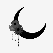 Moon Flower Moon Vector Flower Vector Moon Background Flower Background Islam Vector Islamic Vector Moon Fl In 2020 Flower Line Drawings Gothic Background Moon Drawing