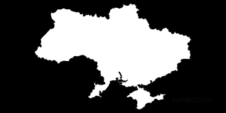 Nel donbas una guerra brutale, la russia destabilizza l'ucraina e l'intera europa. Ucraina Paese Confine Forma Mappa Paese Europeo Ks1 Bianco E Nero Rgb