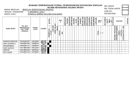 Dengan pengelolaan yang baik dan apik serta. Borang Pemeriksaan Fizikal Perkhidmatan Kesihatan Sekolah