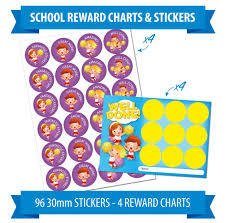 96 X Cheerleader School Reward Stickers 4 Charts Teachers Boys Girls Behaviour
