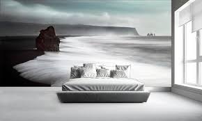 Black And White Beach Wall Mural Black Sand Beach Wall Mural Beach Wall Murals Wall Murals Black Sand Beach
