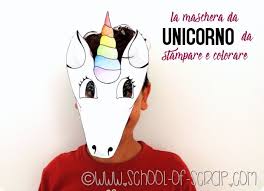 Disegni da colorare di unicorno. Free Printable Maschera Da Unicorno Da Stampare E Colorare Alessia Scrap Craft