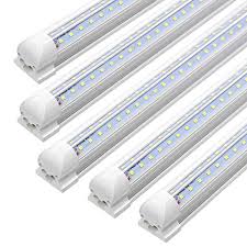 Led replacement fixture for fluorescent fixture. 8ft Led Light Fixtures 72w 7200 Lm 6000k Cool White Fluorescent Light Replacement Linkable T8 Intergrated Single Led Tube Bulbs For Cooler Garage Warehouse Basement Clear Lens 25 Pack Buy Online In Antigua And Barbuda