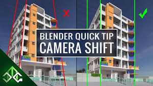 Blender Tip Camera Shift For Architecture Renders Blender Architecture Blender Tutorial Architecture Rendering