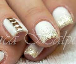 nagel in weiss gold white gold nails schone nagel naildesign nagel