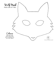 Small japanese kitsune red fox and wolf mask color tattoo design. Wolf Mask Template Printable Pdf Download
