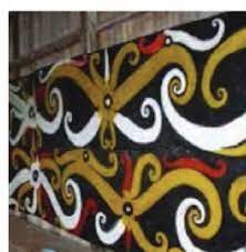Ragam hias ini dikerjakan dengan cara digambar kemudian diberi warna. Menerapkan Ragam Hias Pada Bahan Kayu