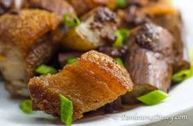 Binagoongang Talong With Lechon Kawali Crispy Binagoongan Panlasang Pinoy Recipe Recipes Cooking Recipes Lechon Kawali