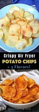 Crispy Air Fryer Potato Chips Without Oil Recipe Air Fryer Potato Chips Air Fryer Recipes Easy Air Fryer Recipes Snacks