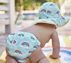Rainbow Reversible Hat Diaper Cover Reversible Hats Kids Sun Hat Diaper Cover