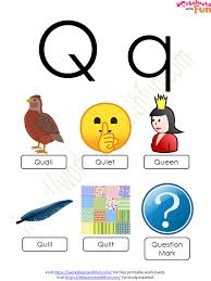 course english preschool topic letter q and q worksheets