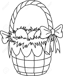 Coloring books for boys and girls of all ages. Pretty Easter Basket Coloring Page Royalty Free Cliparts Vectors And Stock Illustration Image 6471063