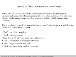 Director Of Risk Management Cover Letter