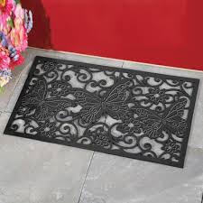 Decorative Butterfly Rubber Door Mat Porch Rug Rubber Door Mat Front Door Mats