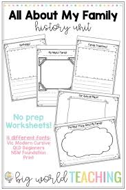 All About My Family Unit Worksheets Family Tree Pack In 2020 History Worksheets Family History Crafts Family History Projects