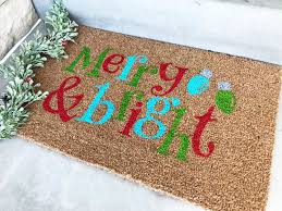 5 out of 5 stars. Diy Stenciled Christmas Doormat Door Mat Diy Christmas Doormat Front Porch Christmas Decor