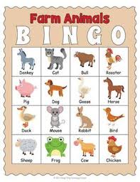 Animal Printable Bingo Cards For Kids Farm Animals Activity Printable Farm Animals Bingo Game Farm Animals Activities Farm Animals Preschool Animal Activities For Kids