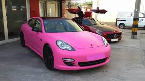 Porsche Panamera Wrapped In Matte Pink Only At Steam And Shine Pink Bmw Porsche Porsche Panamera