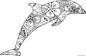 This collection includes mandalas, florals, and more. Zentangle Dolphin Coloring Pages Printable