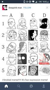 Expressions Reference Fear Meme By Deeppink Man On Tumblr Drawing Expressions Drawing Meme Drawing Reference