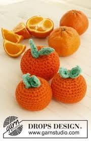 Tangerine Dreams Clementine Drops Au Crochet En Paris Free Pattern By Drops Design Fruits En Crochet Aliments En Crochet Modele Crochet Gratuit