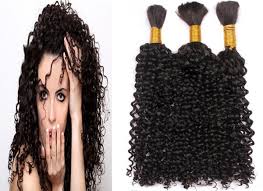 300g Human Braiding Hair Bulk No Attachment Mongolian Afro Kinky Curly Bulk Hair For Braiding Crochet Braids Yuntian Hair Bulk Brazilian Hair For