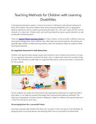 14,350 likes · 32 talking about this · 721 were here. Teaching Methods For Children With Learning Disabilities By Cads Enhancement Centre Issuu