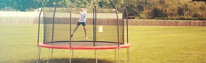 A trampoline is a big item that will take some time and patience if you are doing it by yourself. Amazon Com Skywalker Trampolines 8 Foot Jump N Dunk Trampoline With Safety Enclosure And Basketball Hoop Blue Sports Outdoors