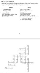 This was partly due to base effects as price drops in april 2020, when pandemic closures were taking effect, exited the. Complete The Crossword Puzzle Using The Given Clues Inside The Box Some Letters Are Provided To Help Brainly Ph