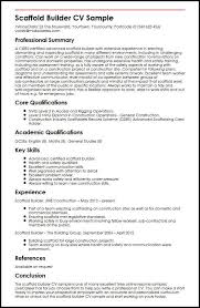 Save your file as a pdf unless the employer asks for a. Scaffold Builder Cv Example Myperfectcv